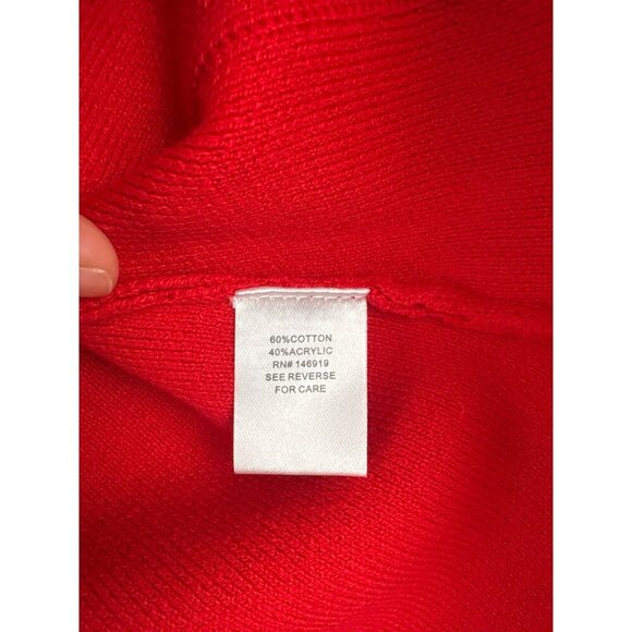 Jaclyn Smith Womens Red Blazer Jacket Size S Cotton Acrylic Blend - Picture 2 of 5